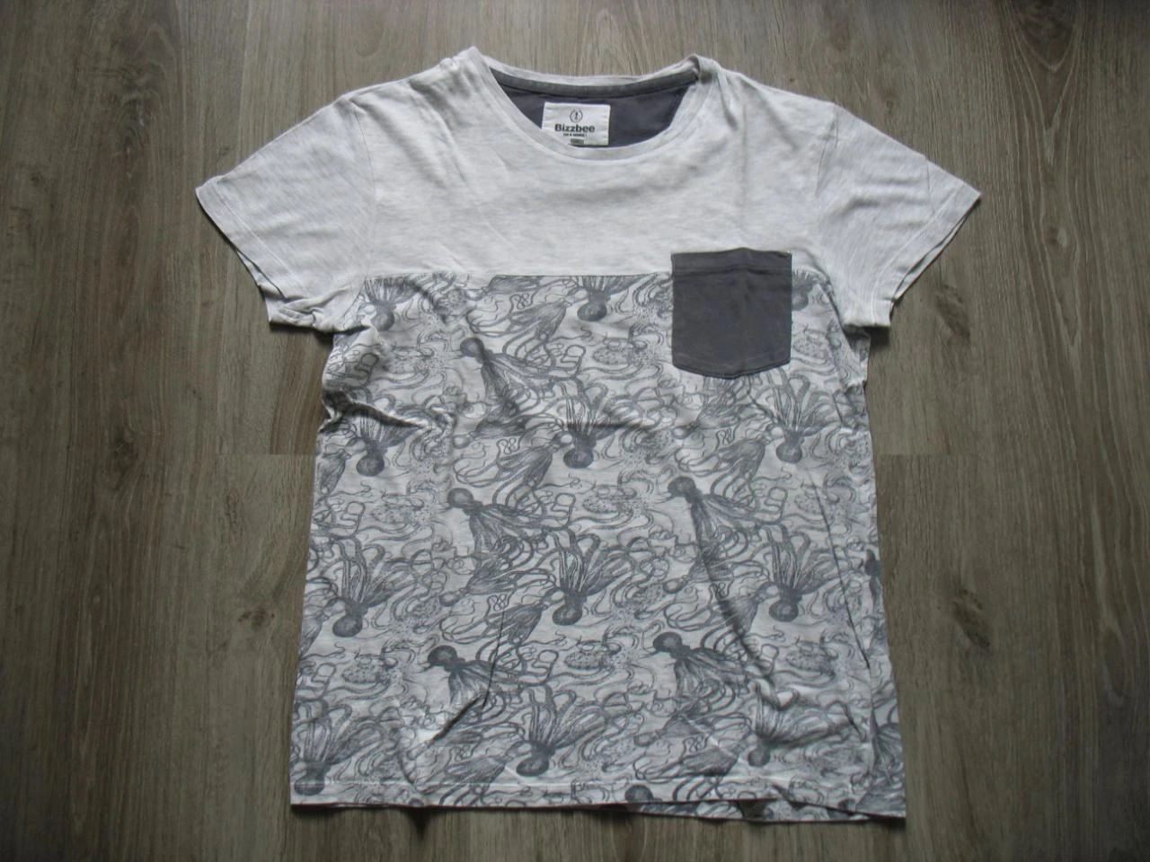 TEE SHIRT MC GRIS CLAIR - BIZZBEE - TAILLE XS - n°07
